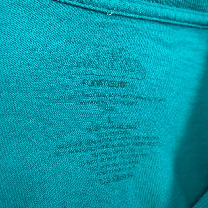 古着 used　僕のヒーローアカデミア　緑谷出久　長袖アニメプリントTシャツ　キャラクターデザインロンT　Lサイズ