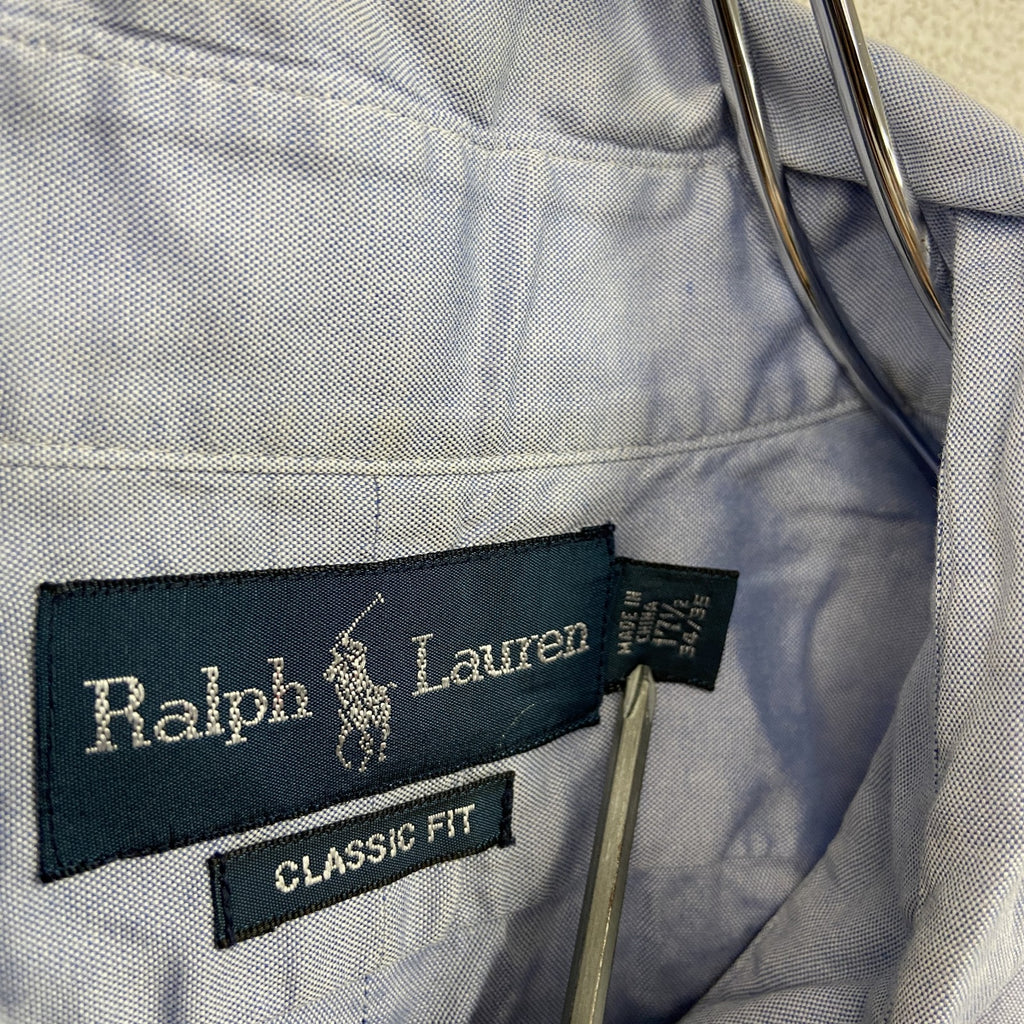 RALPH LAUREN　ラルフローレン　半袖シャツ/ボタンダウンシャツ　青　ブルー　17サイズ