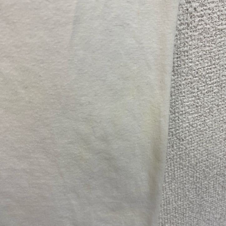 古着 used　B&C　半袖ビッグプリントTシャツ　モナコ　街並み　クルーネック　白　ホワイト　ビッグシルエット　2XLサイズ