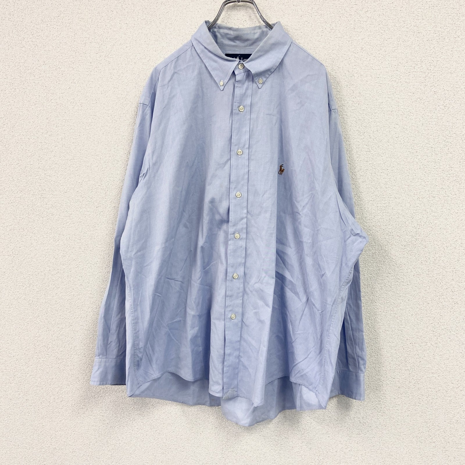 RALPH LAUREN　ラルフローレン　長袖シャツ/ボタンダウンシャツ　青　ブルー　48-90サイズ