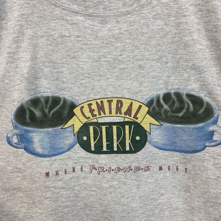 古着 used　90s　ワーナーブラザーズ　FRIENDS　フレンズ　半袖海外ドラマプリントTシャツ　グレー　XLサイズ