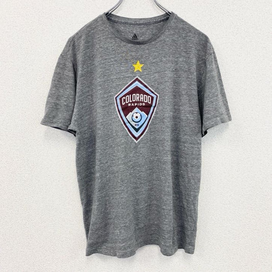 古着 used　アディダス　adidas　MLS　半袖プリントTシャツ　コロラドラピッズ　灰色　グレー　Lサイズ