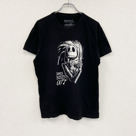 FK Official　ジャック・スケリントン　ナイトメア　Disney　ディズニー　半袖Tシャツ　黒　ブラック　Lサイズ