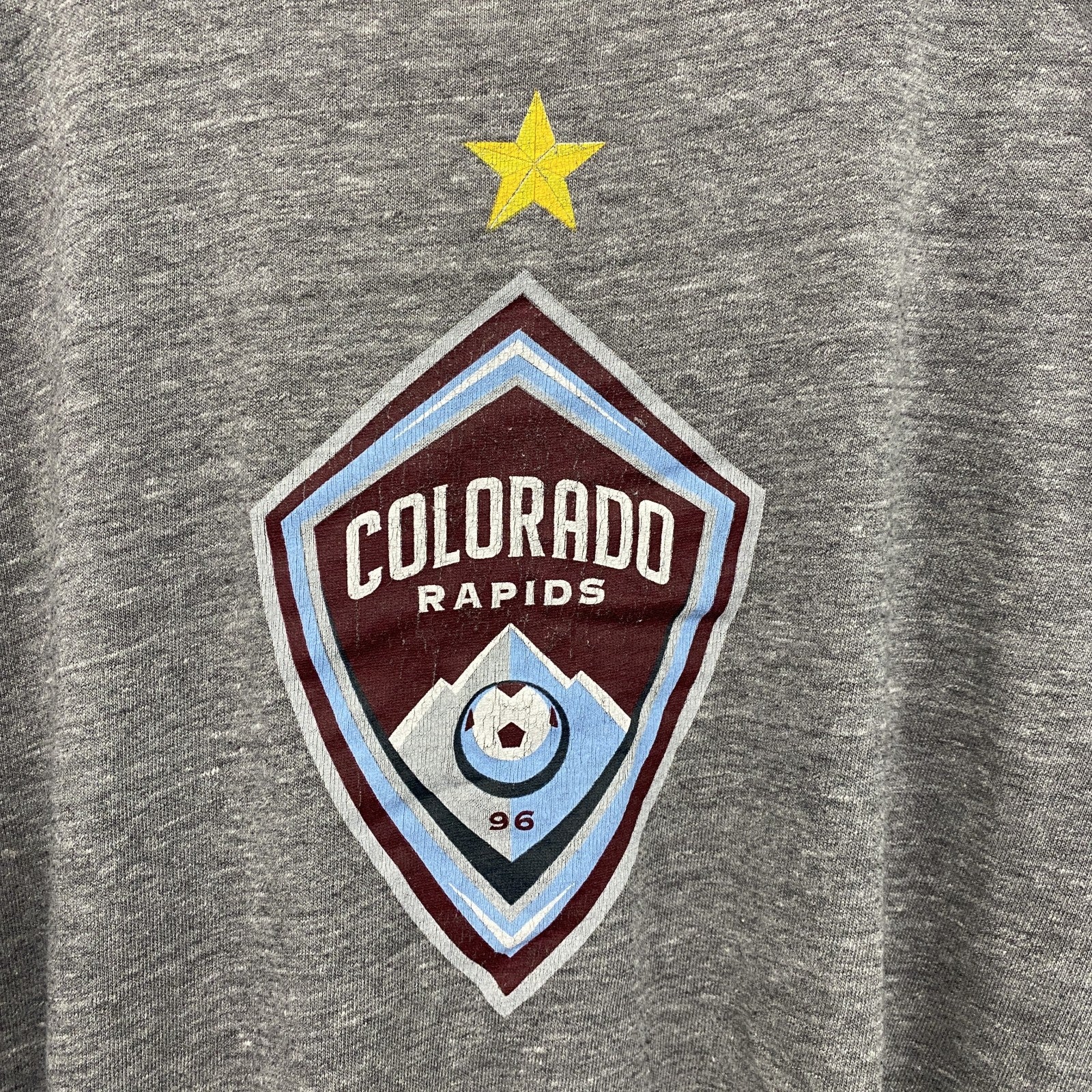 古着 used　アディダス　adidas　MLS　半袖プリントTシャツ　コロラドラピッズ　灰色　グレー　Lサイズ
