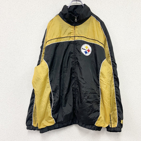 00s～　NFL　Steelers　ウィンドブレーカー　ヴィンテージ　黒　ブラック　XLサイズ