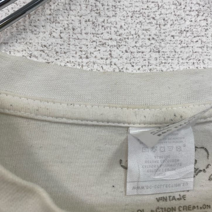 古着 used　B&C　半袖ビッグプリントTシャツ　モナコ　街並み　クルーネック　白　ホワイト　ビッグシルエット　2XLサイズ