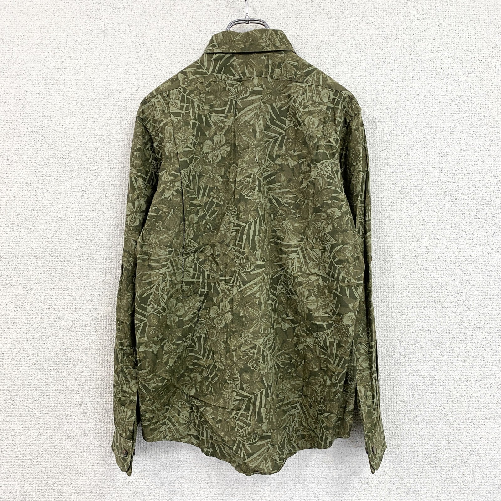 Brooks Brothers　ブルックスブラザーズ　長袖シャツ　アロハシャツ　総柄　緑　グリーン　Sサイズ