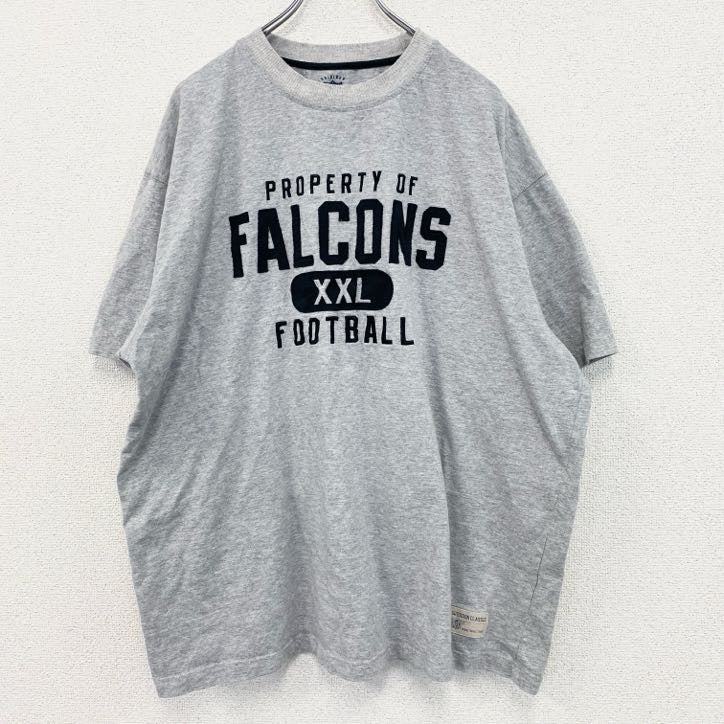 古着 used　リーボック　Reebok　半袖プリントTシャツ　NFL　ファルコンズ　灰色　ライトグレー　Lサイズ