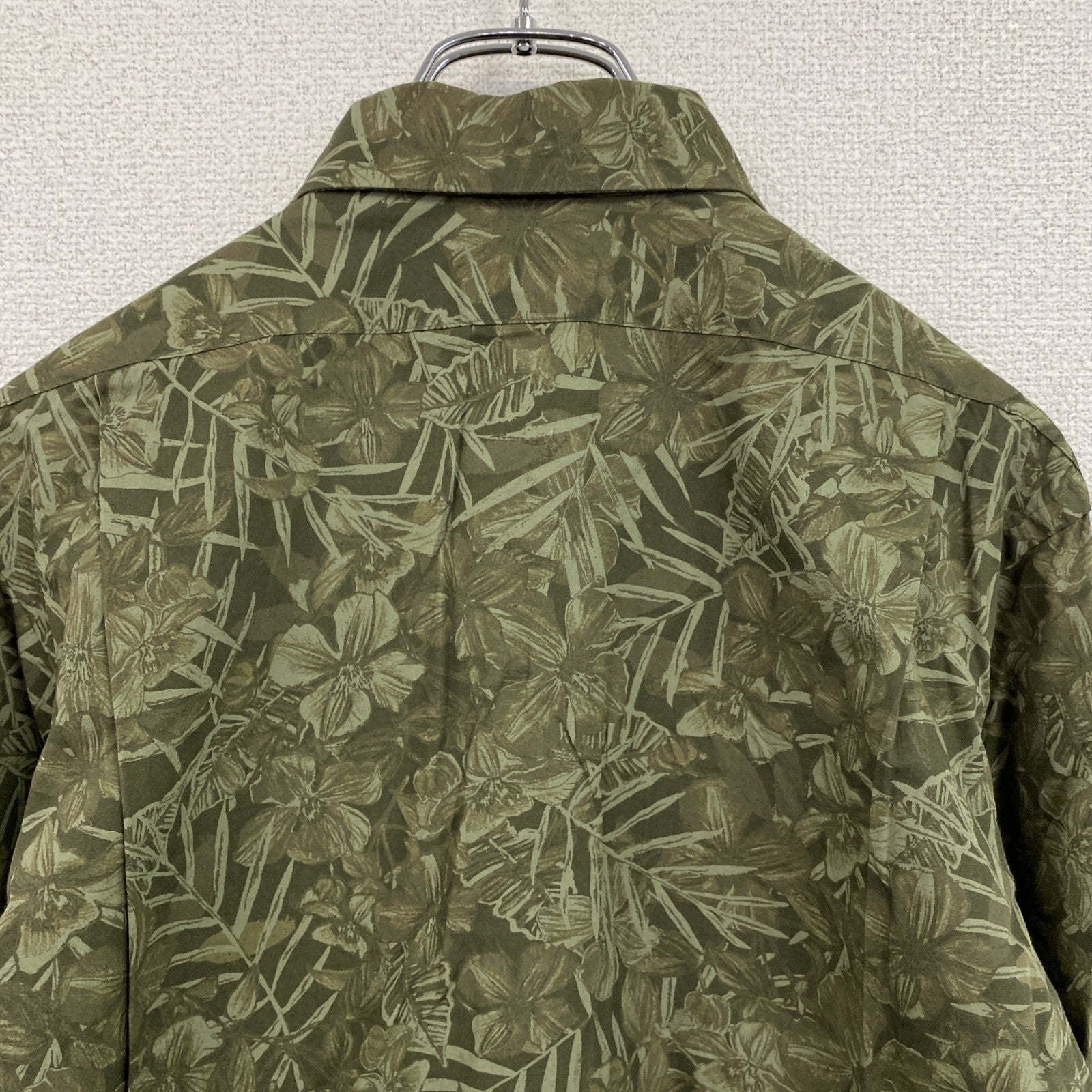 Brooks Brothers　ブルックスブラザーズ　長袖シャツ　アロハシャツ　総柄　緑　グリーン　Sサイズ