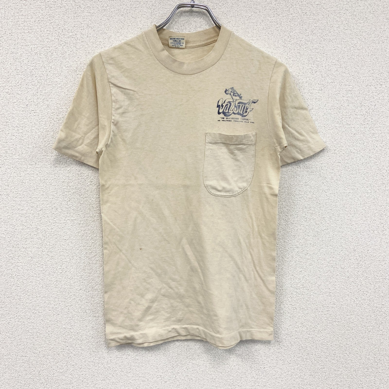 90s～　Sportswear　半袖Tシャツ　SIMS　シムス　シングルステッチ　ヴィンテージ　アイボリー　Sサイズ