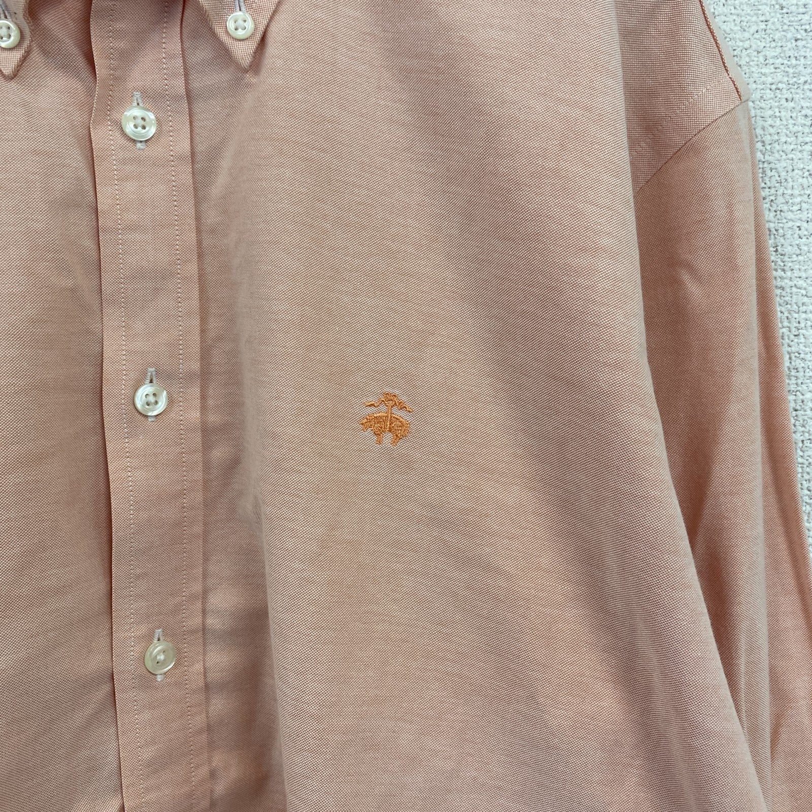 Brooks Brothers　ブルックスブラザーズ　長袖シャツ　ボタンダウンシャツ　サーモンピンク　Lサイズ