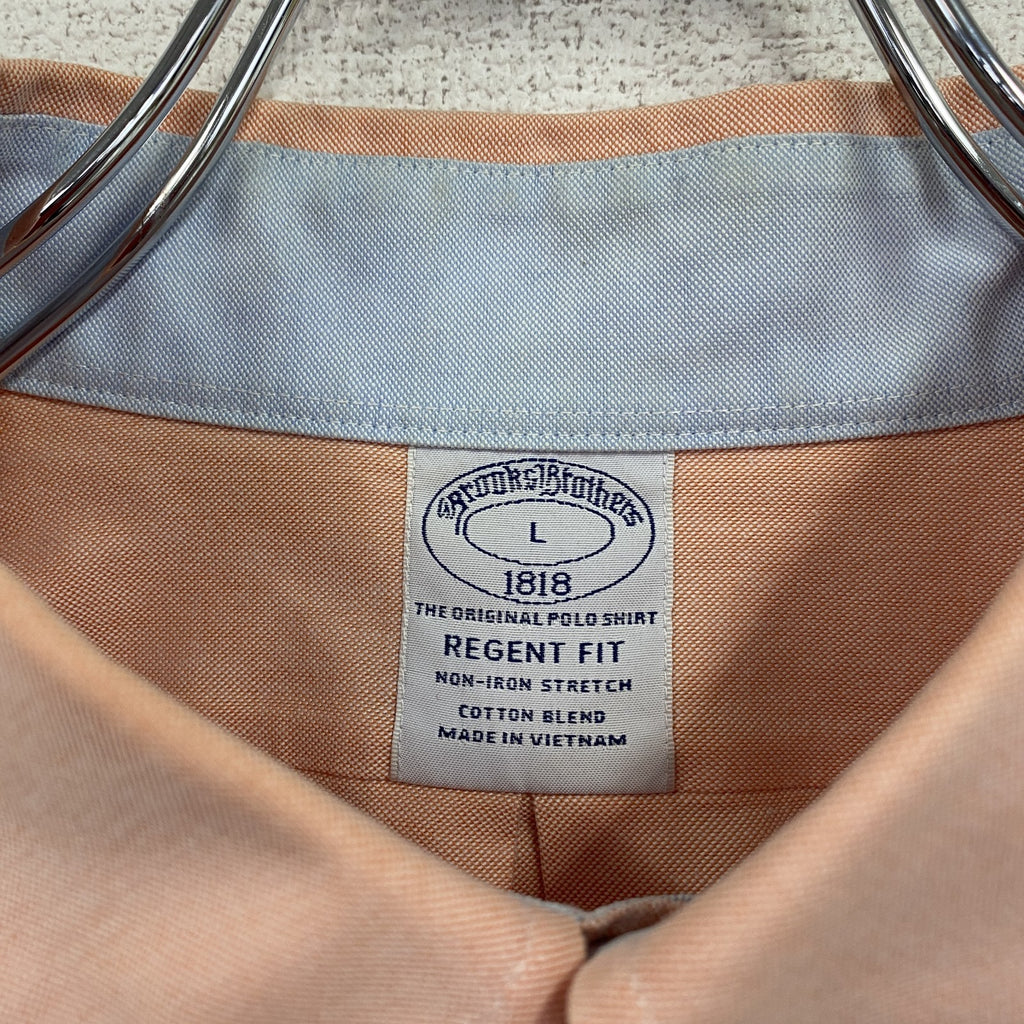 Brooks Brothers　ブルックスブラザーズ　長袖シャツ　ボタンダウンシャツ　サーモンピンク　Lサイズ