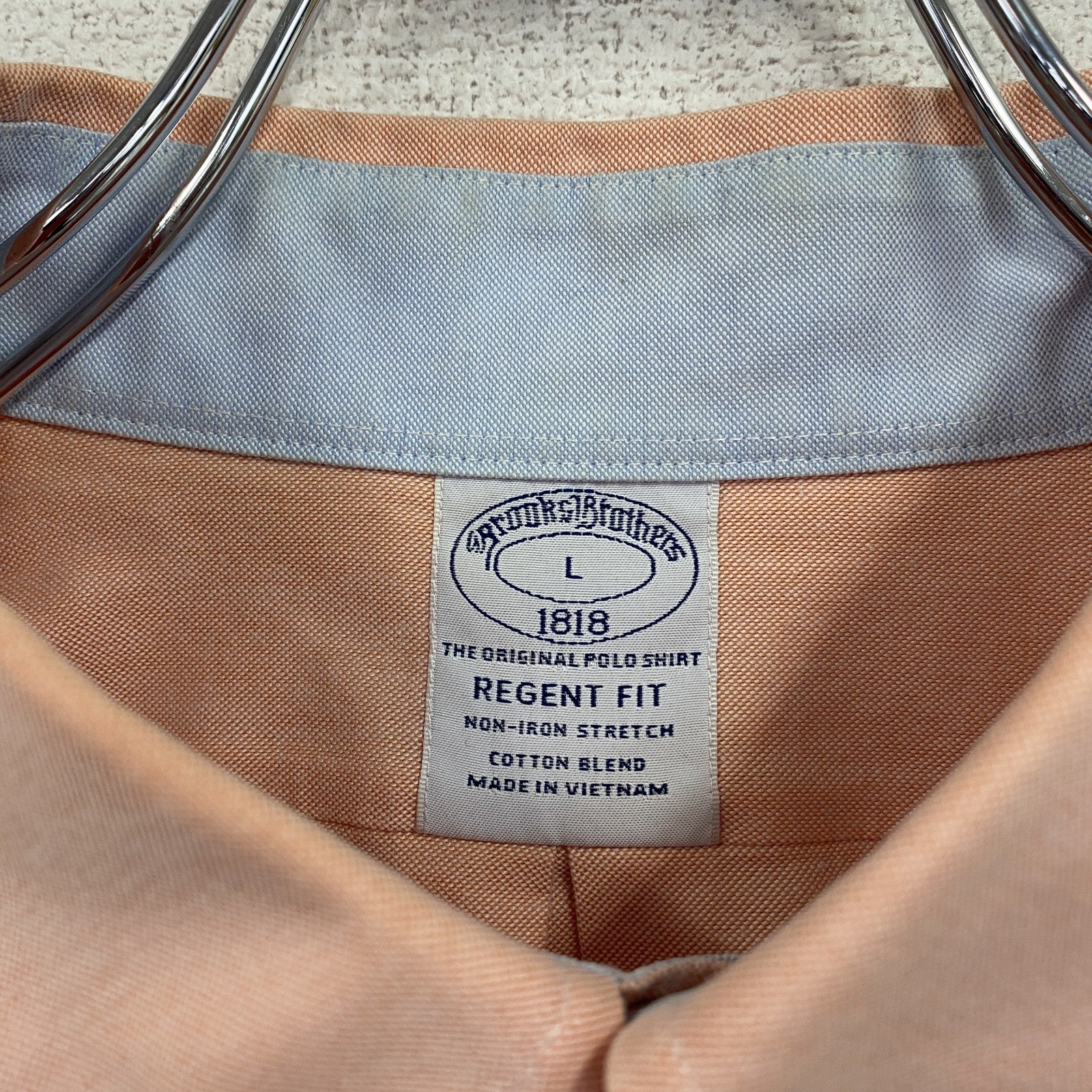 Brooks Brothers　ブルックスブラザーズ　長袖シャツ　ボタンダウンシャツ　サーモンピンク　Lサイズ