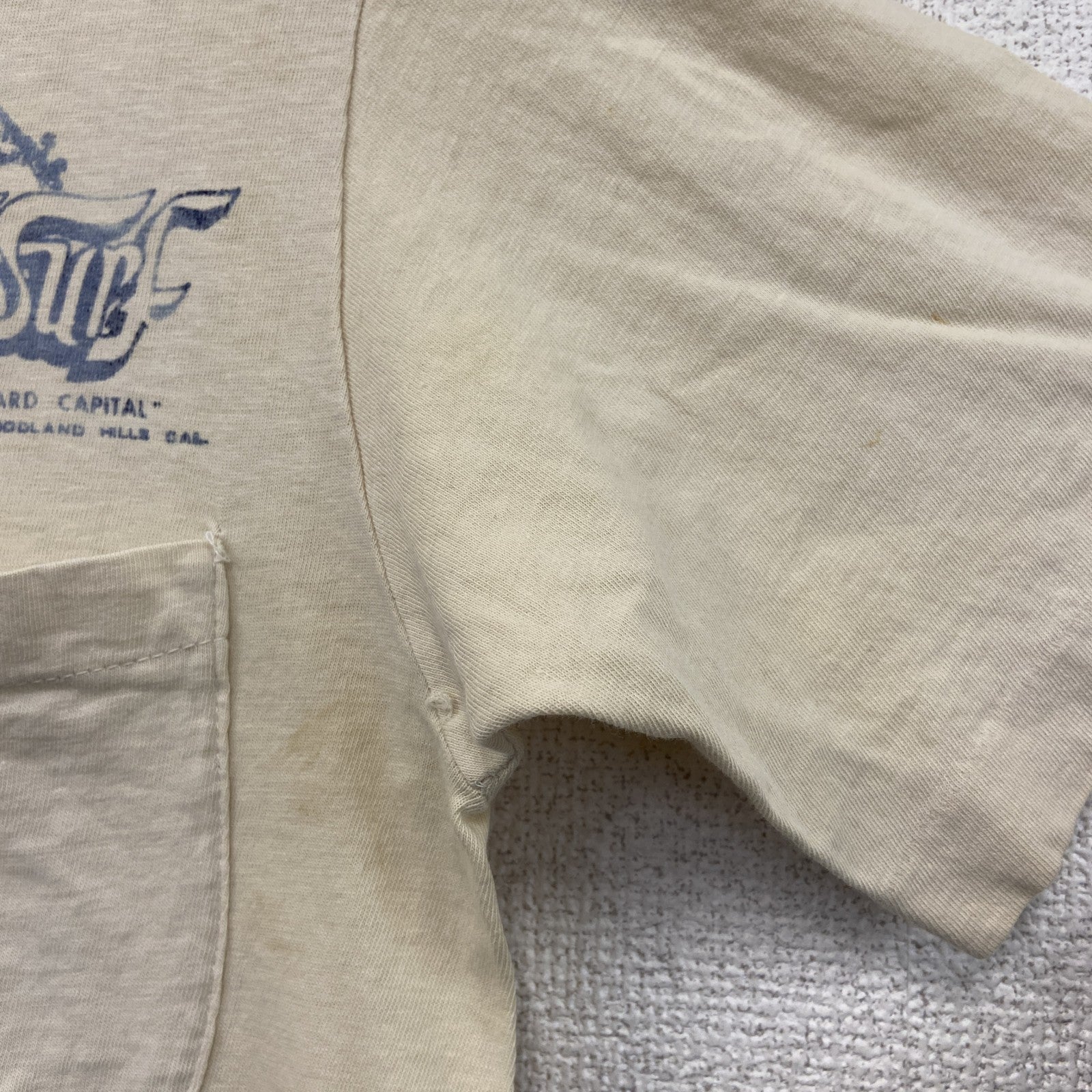 90s～　Sportswear　半袖Tシャツ　SIMS　シムス　シングルステッチ　ヴィンテージ　アイボリー　Sサイズ