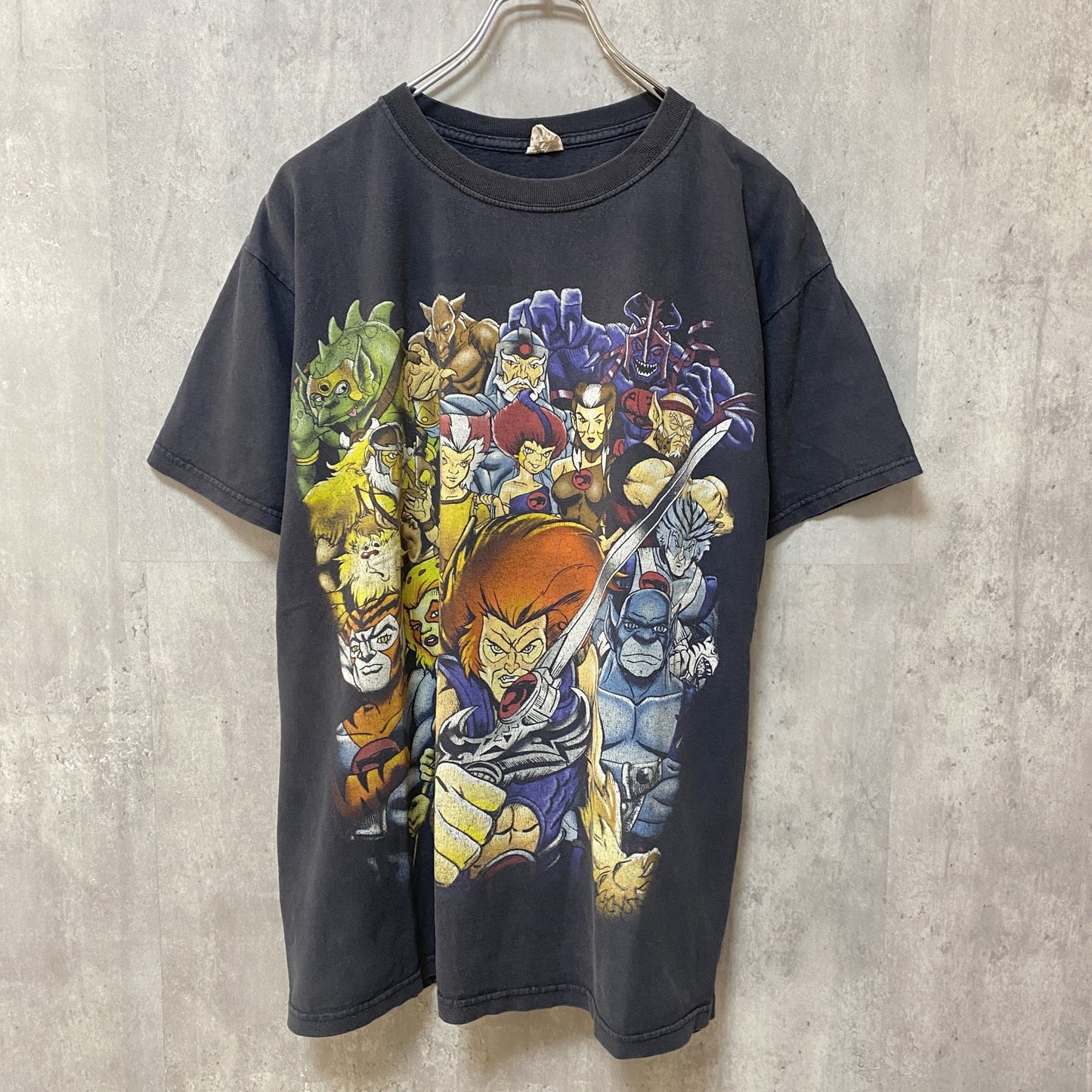 古着 used　THUNDERCATS　サンダーキャッツ　半袖プリントTシャツ　アニメ　アメコミ　海外　キャラクター　黒　ブラック