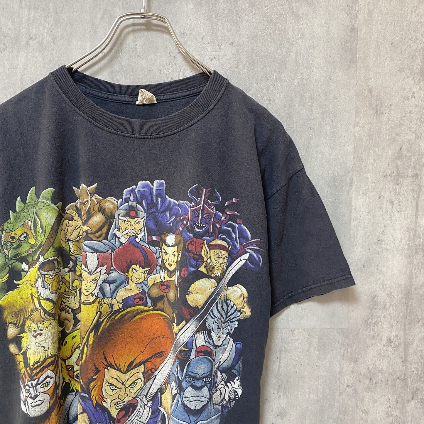 古着 used　THUNDERCATS　サンダーキャッツ　半袖プリントTシャツ　アニメ　アメコミ　海外　キャラクター　黒　ブラック