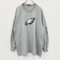 古着 used　NFL　長袖プリントTシャツ　イーグルス　フットボール　スポーツ　灰色　ライトグレー　XLサイズ