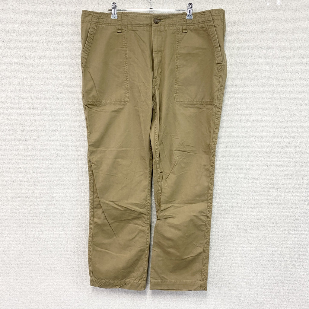Eddie Bauer　エディーバウアー　コットンベイカーパンツ　デカポケット　無地　ベージュ　W40サイズ