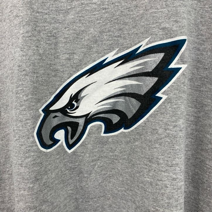 古着 used　NFL　長袖プリントTシャツ　イーグルス　フットボール　スポーツ　灰色　ライトグレー　XLサイズ