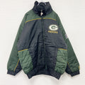 90s～　PRO PLAYER　NFL　PACKERS　フルジップナイロンジャケット　ヴィンテージ　緑　グリーン　Mサイズ