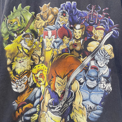 古着 used　THUNDERCATS　サンダーキャッツ　半袖プリントTシャツ　アニメ　アメコミ　海外　キャラクター　黒　ブラック