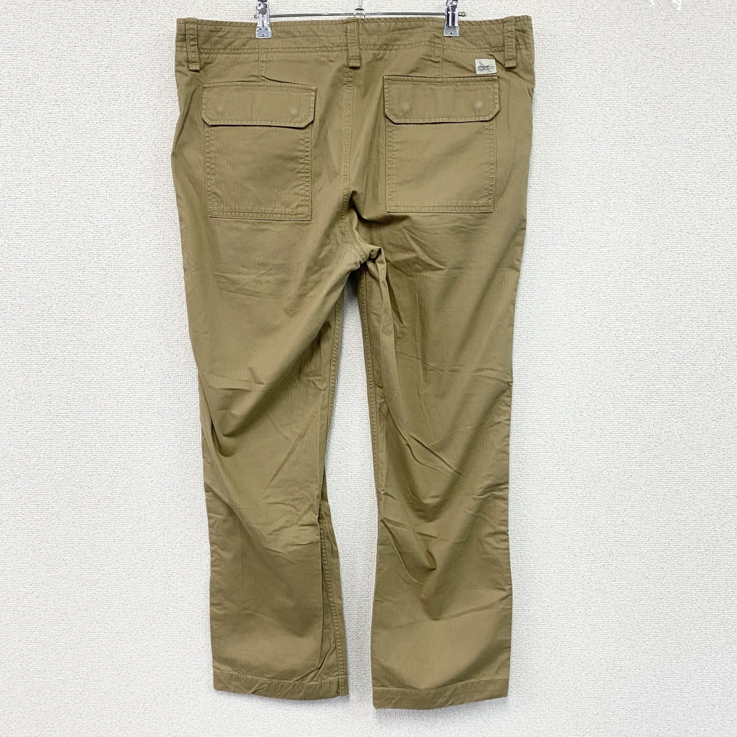 Eddie Bauer　エディーバウアー　コットンベイカーパンツ　デカポケット　無地　ベージュ　W40サイズ