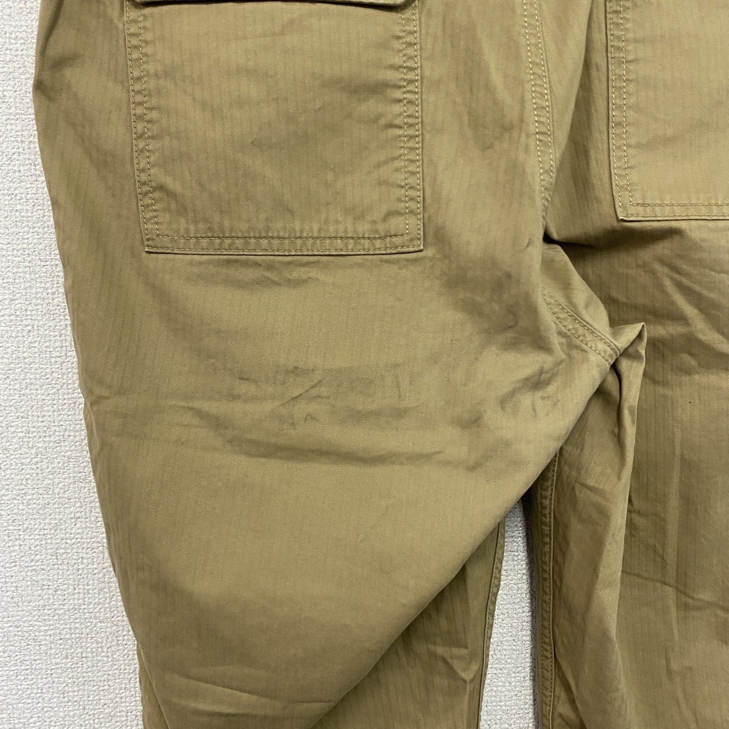 Eddie Bauer　エディーバウアー　コットンベイカーパンツ　デカポケット　無地　ベージュ　W40サイズ