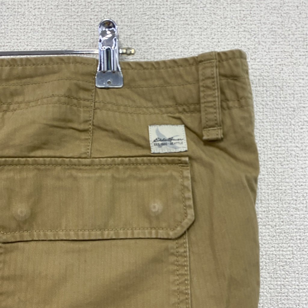 Eddie Bauer　エディーバウアー　コットンベイカーパンツ　デカポケット　無地　ベージュ　W40サイズ