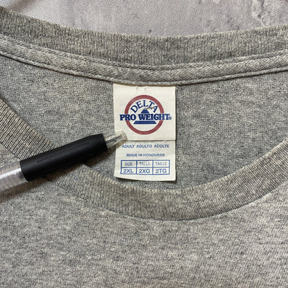 古着 used　DELTA　MLB　ワールドチャンピオンズ　半袖プリントTシャツ　2018　グレー　オーバーサイズ　XXLサイズ