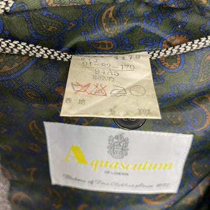 Aquascutum　アクアスキュータム　ダブルテーラードジャケット　灰色　グレー　94A5サイズ