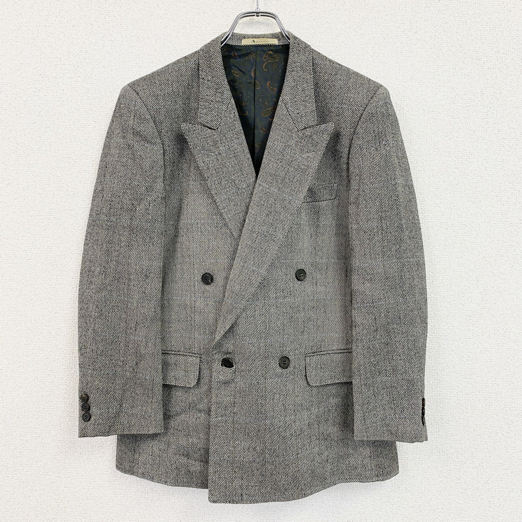 Aquascutum　アクアスキュータム　ダブルテーラードジャケット　灰色　グレー　94A5サイズ