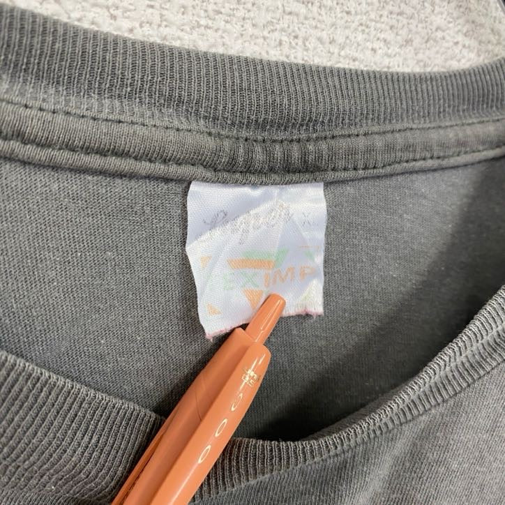 古着 used　半袖ビッグプリントTシャツ　ノーザンプトン　イギリス　街並み　クルーネック　ダークグレー　XLサイズ