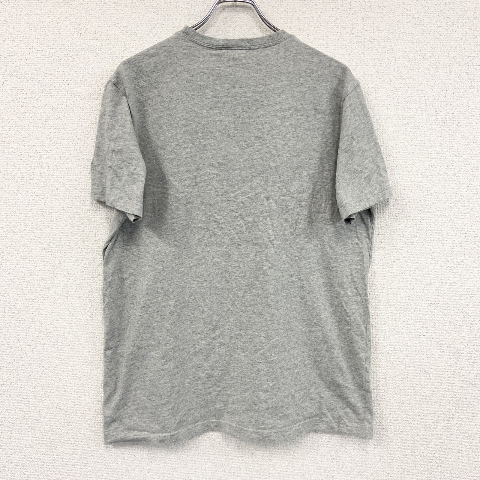 Mickey Mouse　ミッキーマウス　半袖キャラクターTシャツ　フロッキープリント　灰色　グレー　XLサイズ