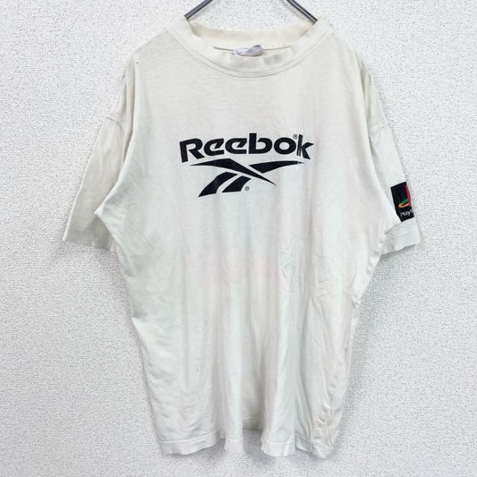 古着 used　90s　Reebok　リーボック　PlayStation　プレステ　半袖ロゴプリントTシャツ　白　ヴィンテージ