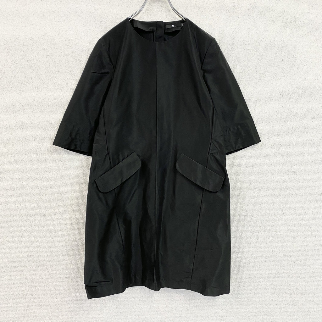 UNIQLO　ユニクロ　＋J　プラスジェイ　シルクブレンドワンピース　黒　ブラック　Mサイズ