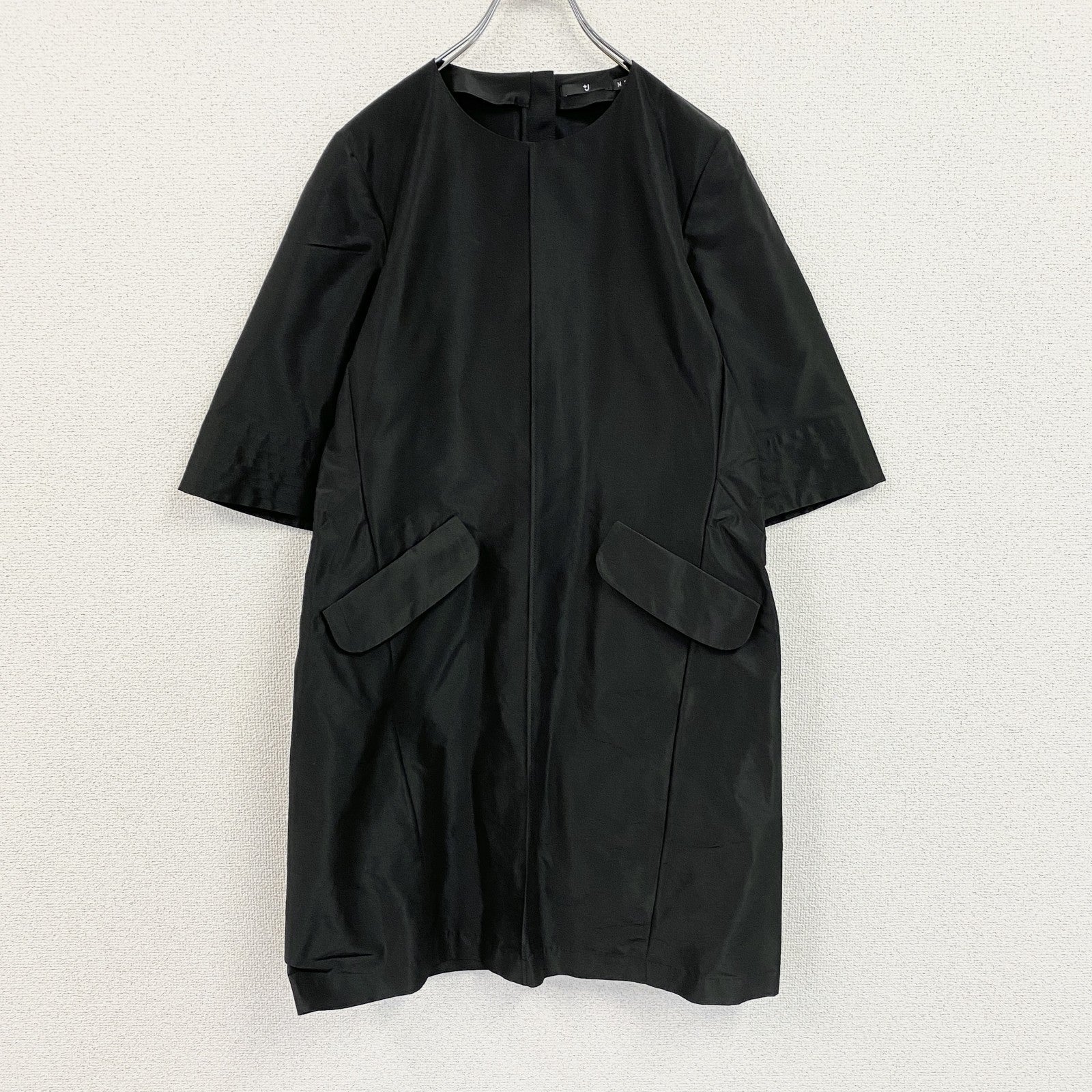 UNIQLO　ユニクロ　＋J　プラスジェイ　シルクブレンドワンピース　黒　ブラック　Mサイズ