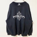 古着 used　KOLOA　長袖プリントスウェット　トレーナー　黒　ブラック　秋冬服　ビックシルエット　XXLサイズ