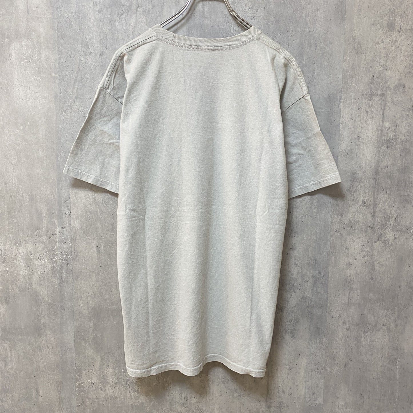 古着 used　Disney　ディズニー　半袖プリントTシャツ　マレフィセント　レトロ　クルーネック　ライトグレー　Lサイズ