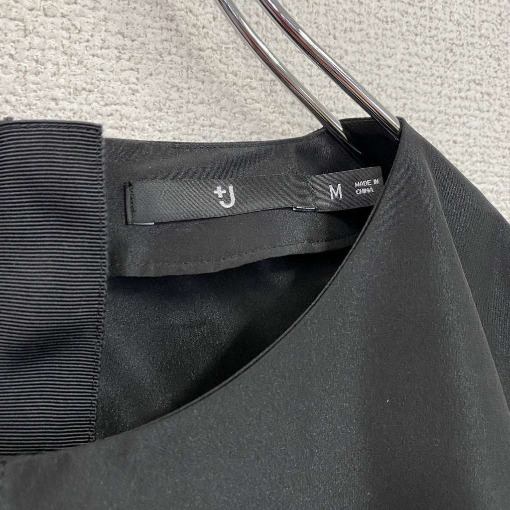 UNIQLO　ユニクロ　＋J　プラスジェイ　シルクブレンドワンピース　黒　ブラック　Mサイズ