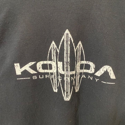 古着 used　KOLOA　長袖プリントスウェット　トレーナー　黒　ブラック　秋冬服　ビックシルエット　XXLサイズ