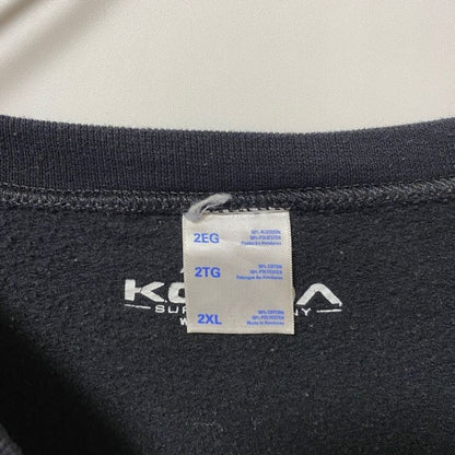 古着 used　KOLOA　長袖プリントスウェット　トレーナー　黒　ブラック　秋冬服　ビックシルエット　XXLサイズ