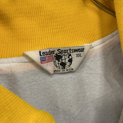 ～80s　Leader Sportswear　アノラックパーカー　三角タグ　ロケットTALON　ブラック　2XLサイズ