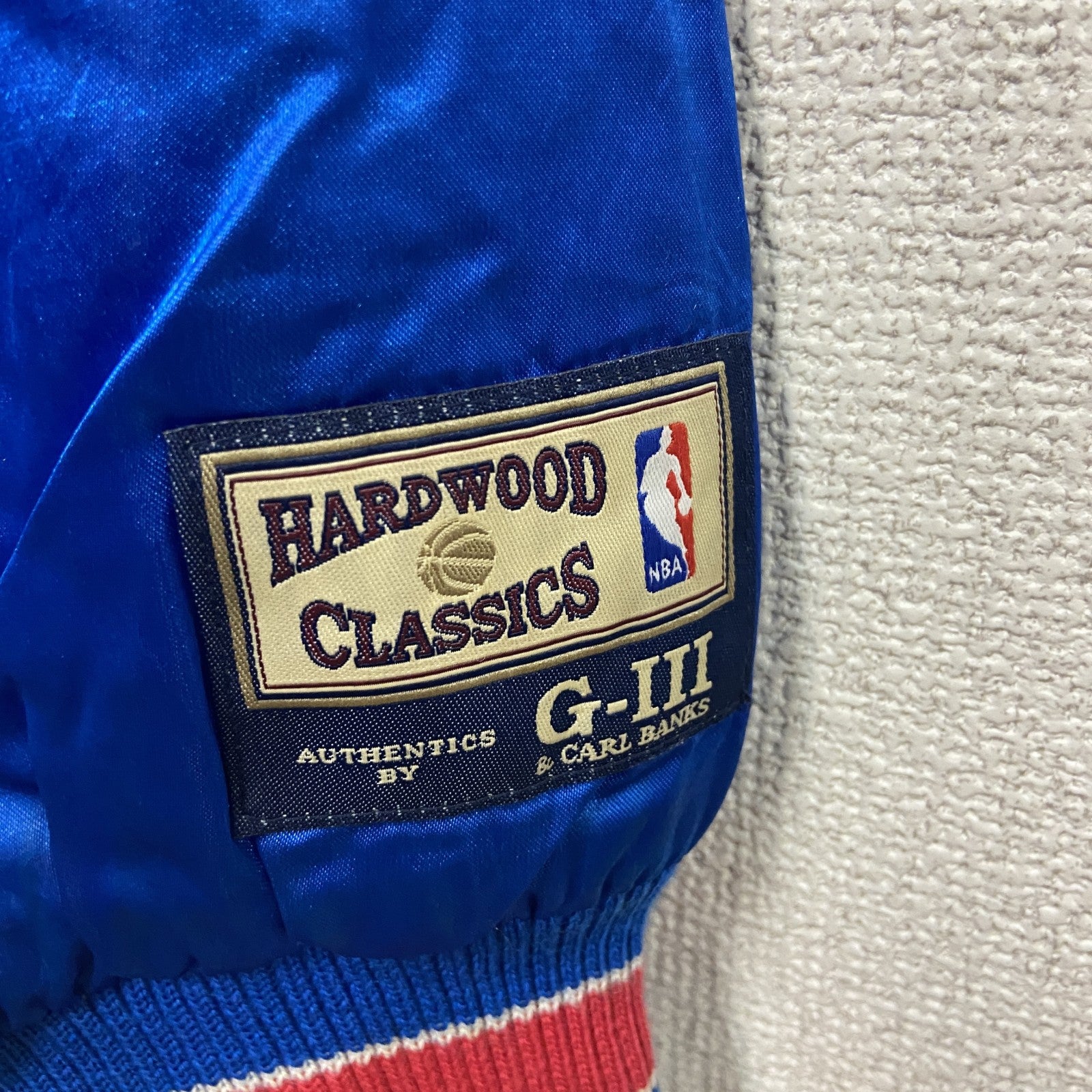 ～00s　HARDWOOD CLASSICS　76ers　スタジャン/スタジアムジャケット　中綿入り　赤　レッド　2XLサイズ