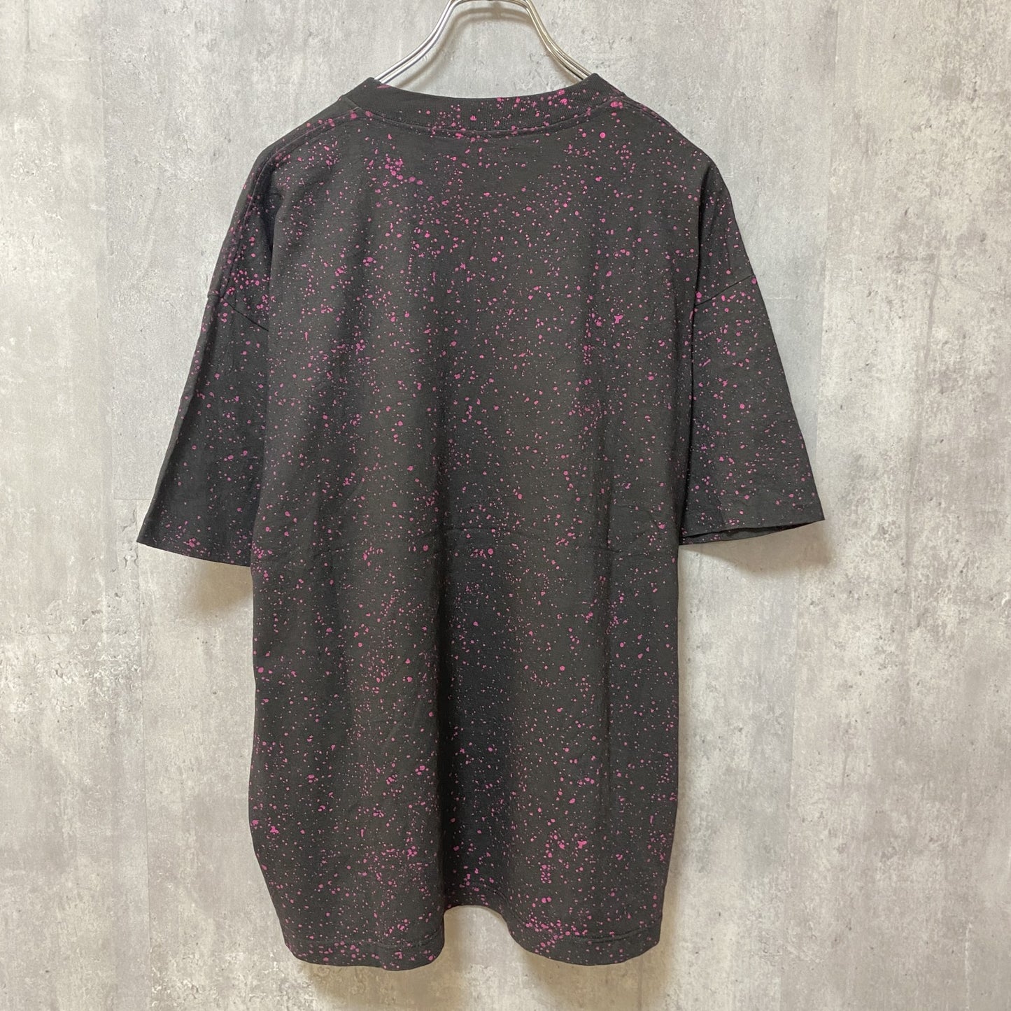 古着 used　90s　ヴィンテージ　半袖プリントTシャツ　USA製　シングルステッチ　花　黒　ブラック　オーバーサイズ