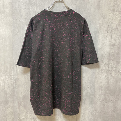 古着 used　90s　ヴィンテージ　半袖プリントTシャツ　USA製　シングルステッチ　花　黒　ブラック　オーバーサイズ
