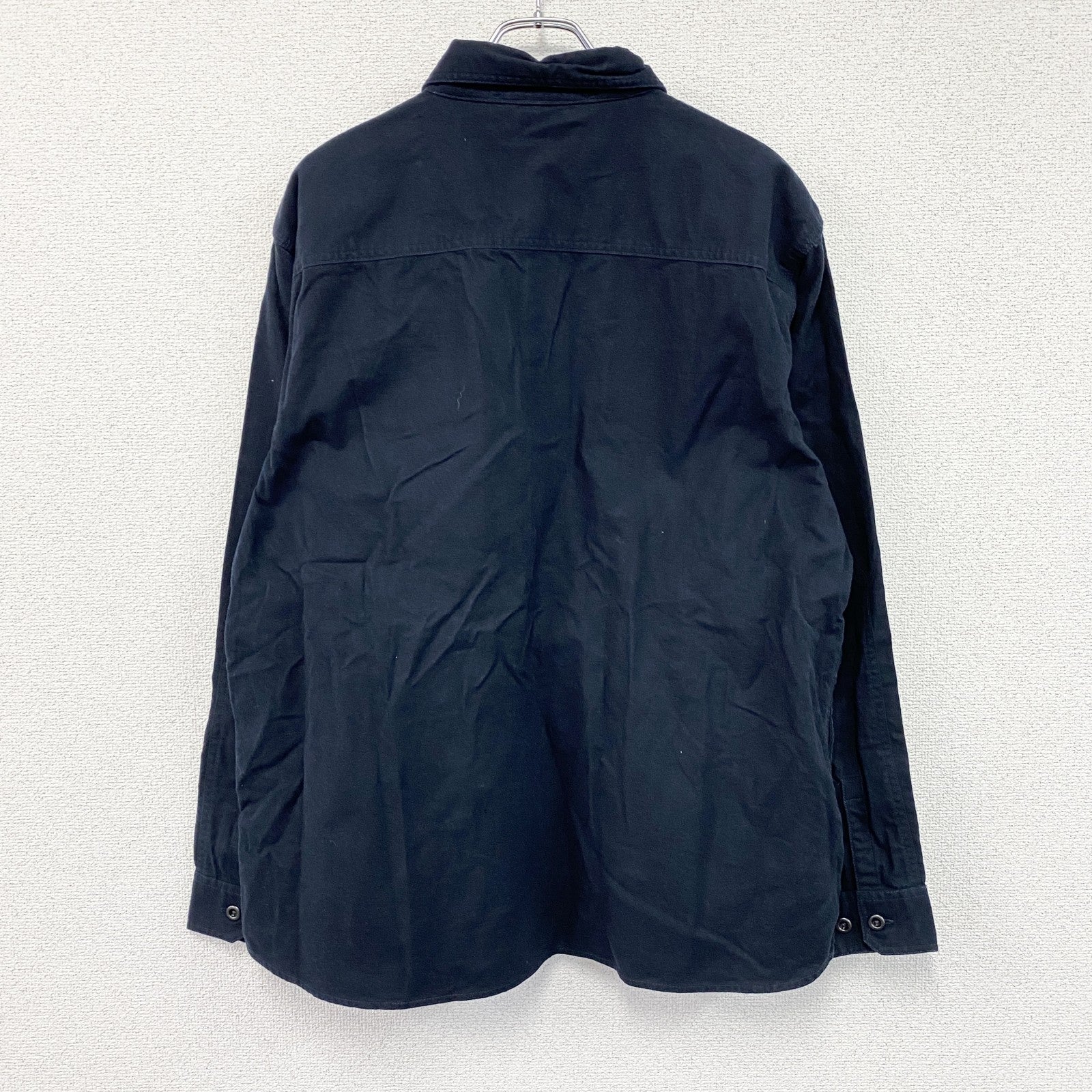 Eddie Bauer　エディーバウアー　長袖シャツ　2つポケット　紺　ネイビー　XLサイズ