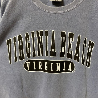 古着 used　COMFORT COLORS　長袖クルーネックプリントスウェット　トレーナー　VIRGINIA　秋冬服　Mサイズ