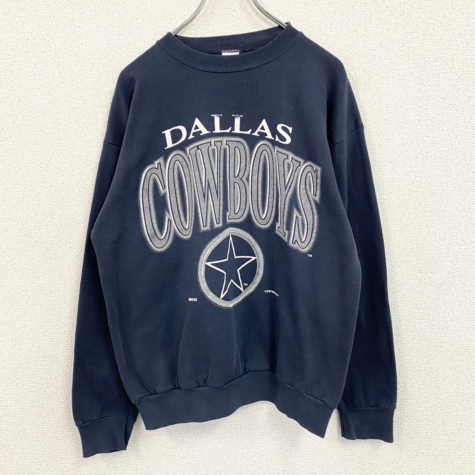 90s　NFL　DALLAS COWBOYS　ダラスカウボーイズ　スウェット/トレーナー　紺　ネイビー　Lサイズ