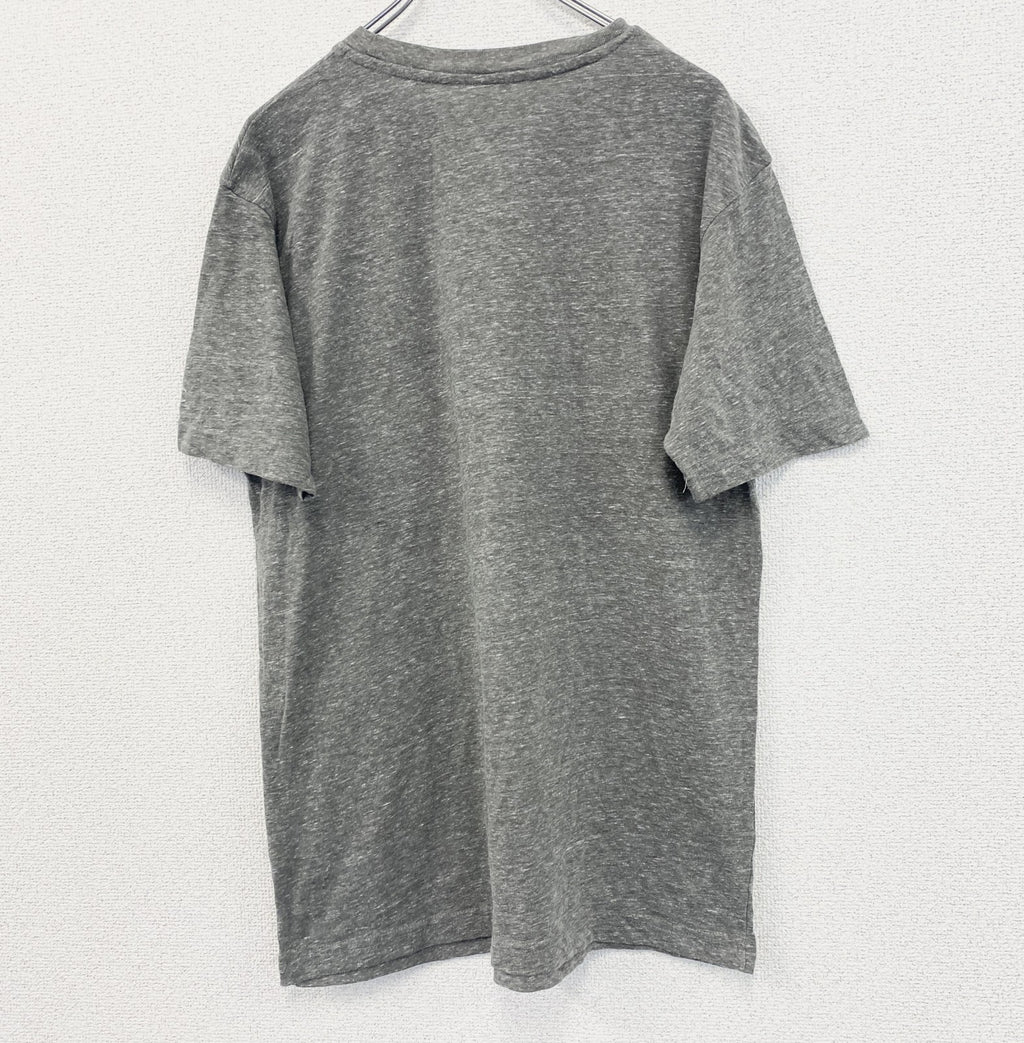 champion　チャンピオン　半袖プリントTシャツ　3連プリント　英字プリント　現行　灰色　グレー　Lサイズ