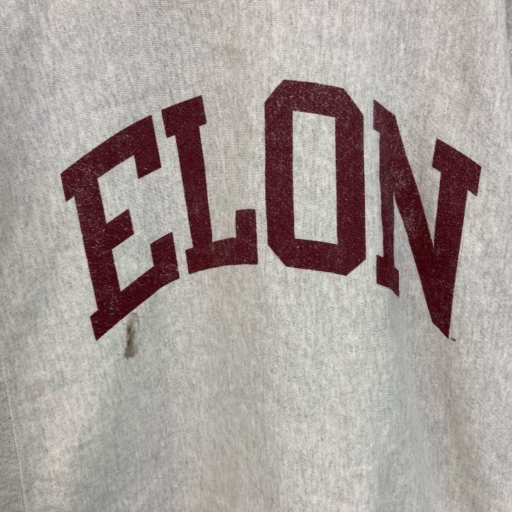 古着 used　champion　チャンピオン　リバースウィーブ　スウェット/トレーナー　ELON　単色タグ　グレー　Mサイズ